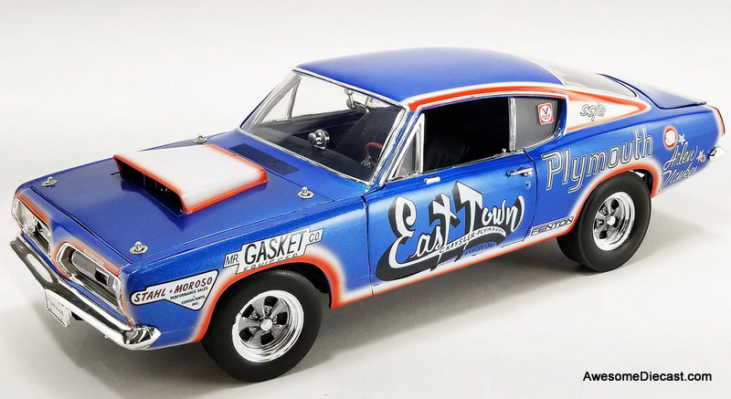 1968 Plymouth Hemi Cuda Super Stock: East Town, Arlen Vanke 1:18 Diecast Model Car by Acme