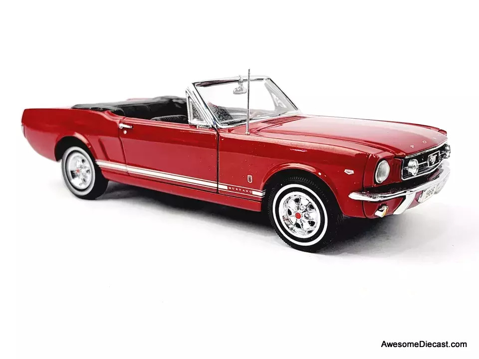 1966 Ford Mustang GT Convertible - Candy Apple Red 1:24 Diecast