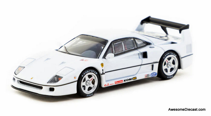 Ferrari F40, White 1:64 Diecast Model Car by Tarmac Works