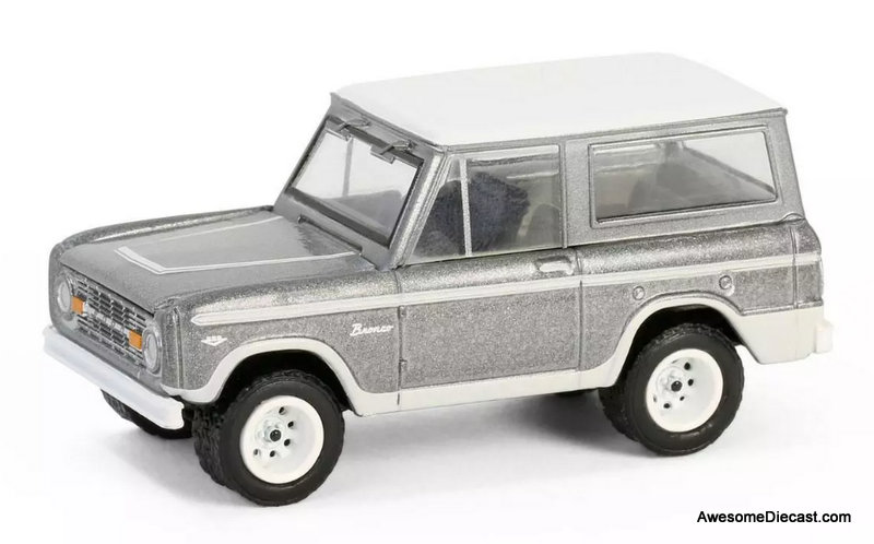 1967 Ford Bronco, Silver (TV Series Counting Cars) 1:64 Diecast Model Car by Greenlight