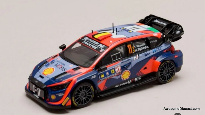 Hyundai i20 N Rally1 Hybrid #11 Winner Rallye Central Europe (Passau) 1:43 Diecast Model Car by IXO