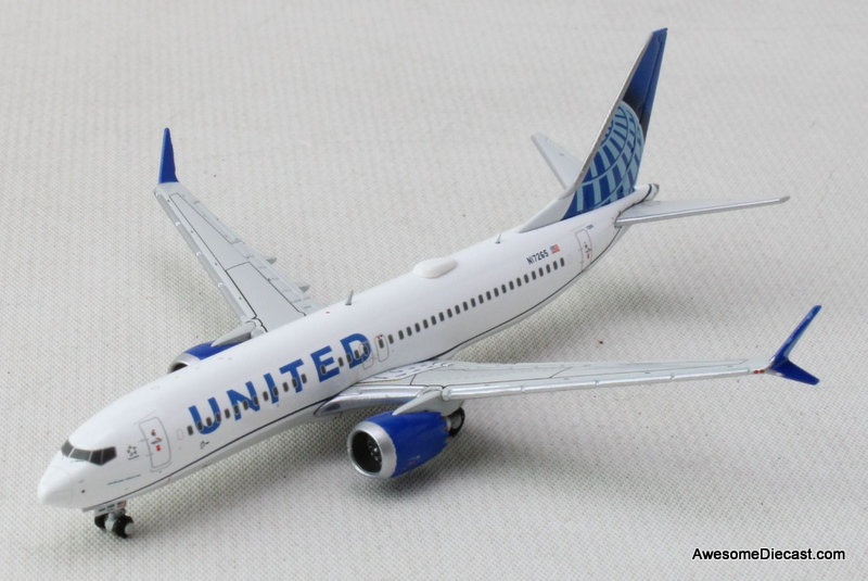 Boeing 737 Max 8: United Airlines (Reg #N17265) 1:400 Diecast Model Plane by Gemini Jets