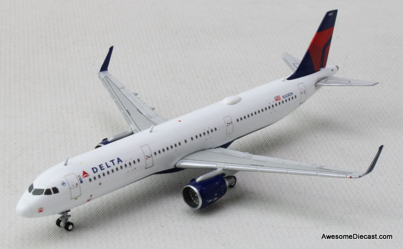 Airbus A321: Delta Airlines (Reg #N328DN) 1:400 Diecast Model Plane by Gemini Jets