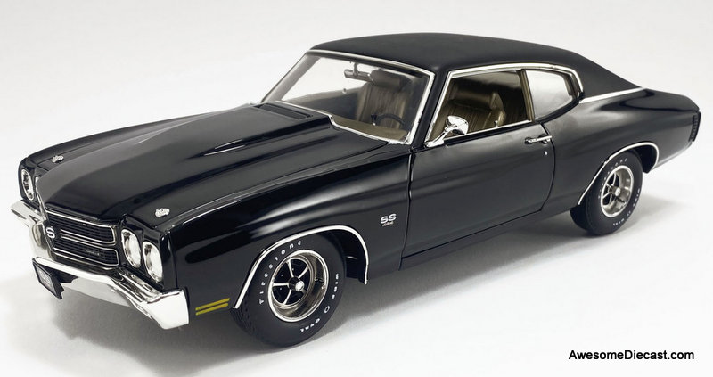 1970 Chevrolet Chevelle SS 454, Tuxedo Black 1:18 Diecast Model Car by ACME