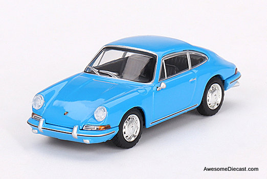 1963 Porsche 911 (901), Quickblau 1:64 Diecast Model Car by Mini GT