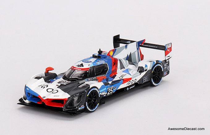 BMW M Hybrid V8 #25 BMW M Team RLL 2023 IMSA Sebring 12 Hrs 2nd Place 1:64 Diecast Model Car by Mini GT