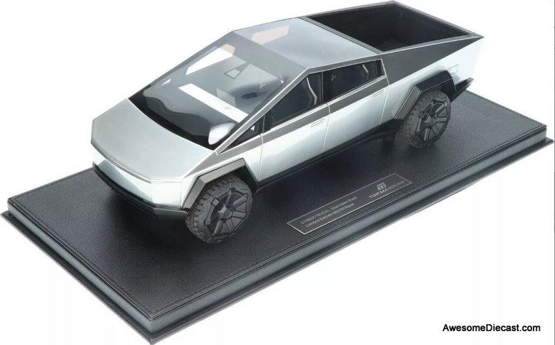 2024 Tesla Cyber Truck, Stainless Steel 1:18 Resin Cast