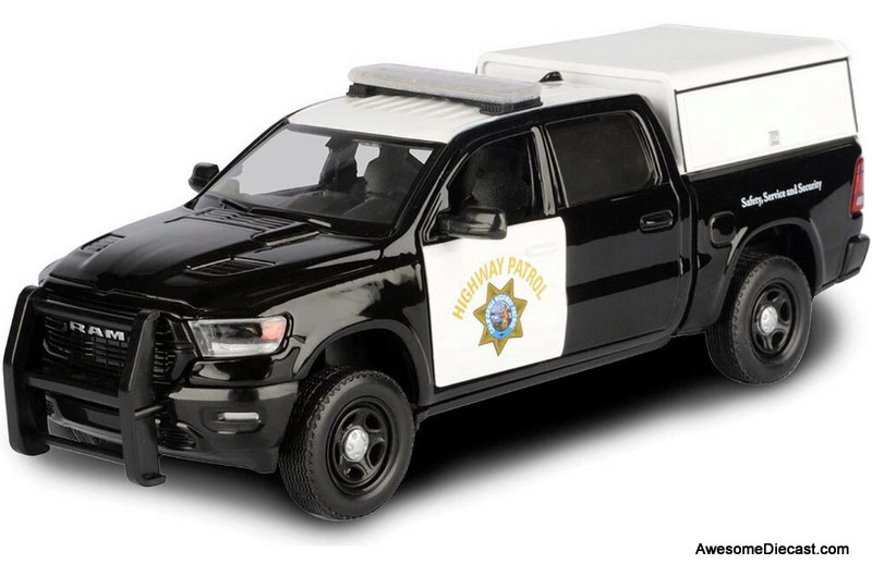 2019 Dodge Ram 1500 Laramie Crew Cab: California Highway Patrol 1:27 Diecast Model Vehicle by Motor Max