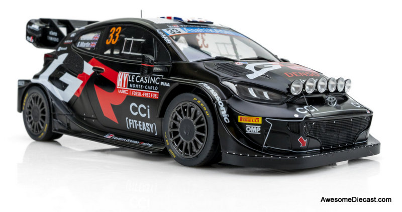 Toyota GR Yaris Rally 1 Hybrid #33, Black 1:18 Diecast Model Car by IXO