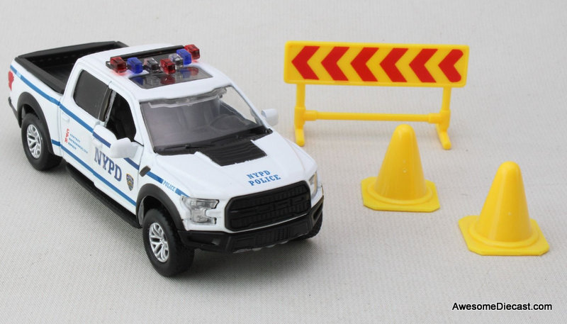 Ford Raptor Pick-Up: NYPD 1:43 Diecast Model Truck by DWWT