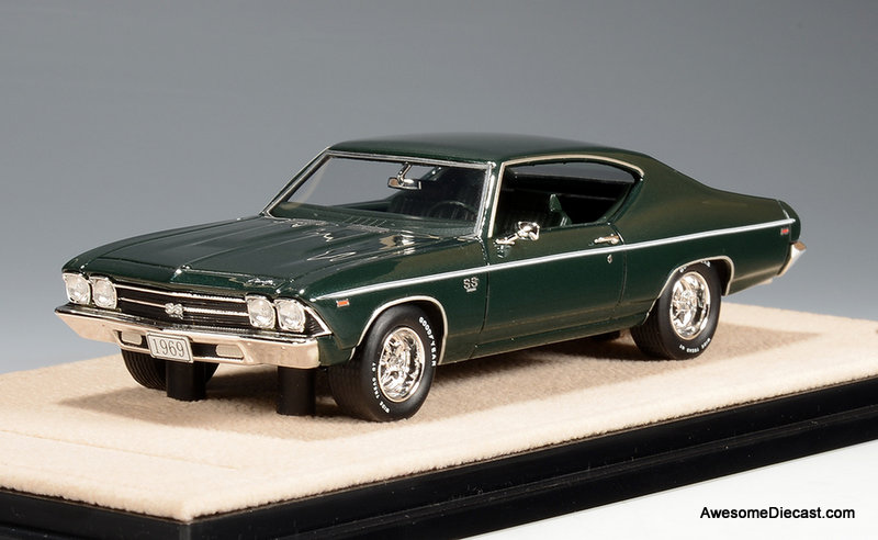1969 Chevrolet Chevelle SS 396, Metallic Dark Green 1:43 Resin Cast Model by Stamp Models