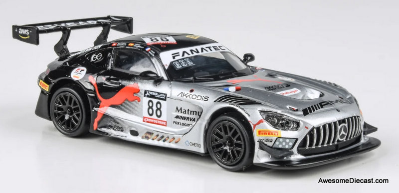 Mercedes-AMG GT3 Evo 2022 24H Spa P1 Akkodis ASP #88 1:64 Diecast Model Car by Para64