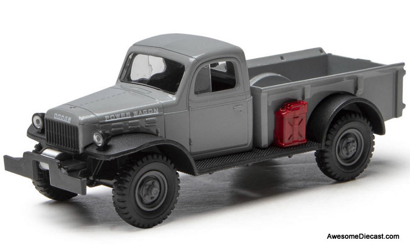1947 Dodge Power Wagon Pick-Up, Gray 1:48 Diecast Model Truck by Denver Diecast
