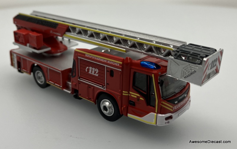 Magirus M32L-AS N.B. Munich Fire Brigade 1:87 ABS Plastic Ladder Truck by PCX87