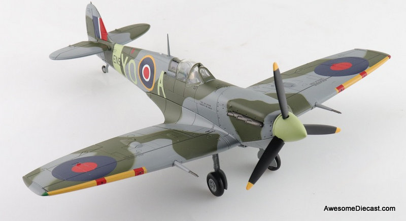 Spitfire Mk. Vb, EN921, flown by F/O Jack Sheppard, No. 401 Sqn. (RCAF), 1943 1:48 Diecast Model Plane by Hobby Master