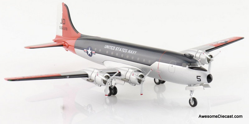 McDonnell Douglas DC4 R5D-3 "Operation Deep Freeze" 56528/JD-5, US Navy, 1950s 1:200 Diecast Model Plane by Hobby Master