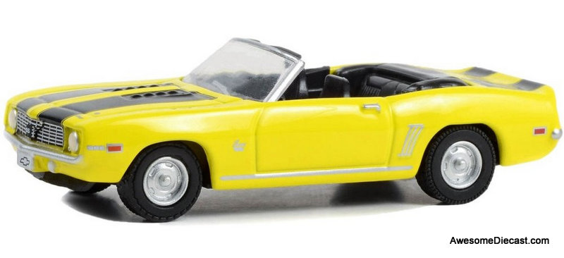 1969 Chevrolet Camaro SS Convertible, Yellow  1:64 Diecast Model Car by Greenlight
