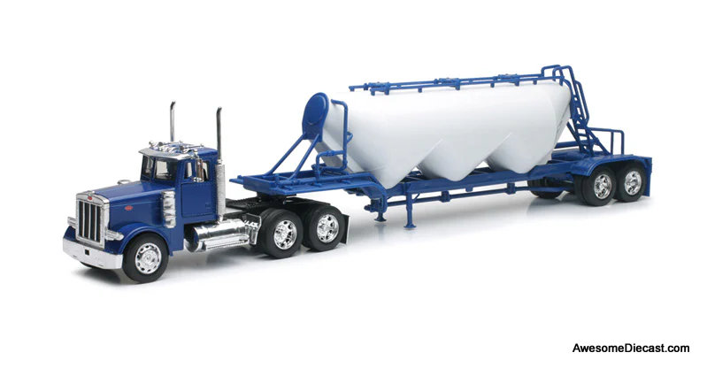 Peterbilt 379 Day Cab w/Pnuematic Dry Bulk Trailer 1:32 Diecast Model Truck by New Ray