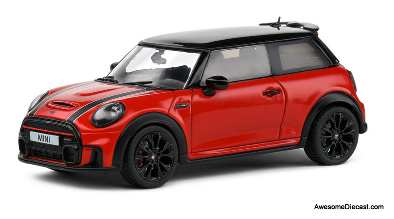 2023 Mini Cooper: John Cooper Works, Chilli Red 1:43 Diecast Model Car by Solido
