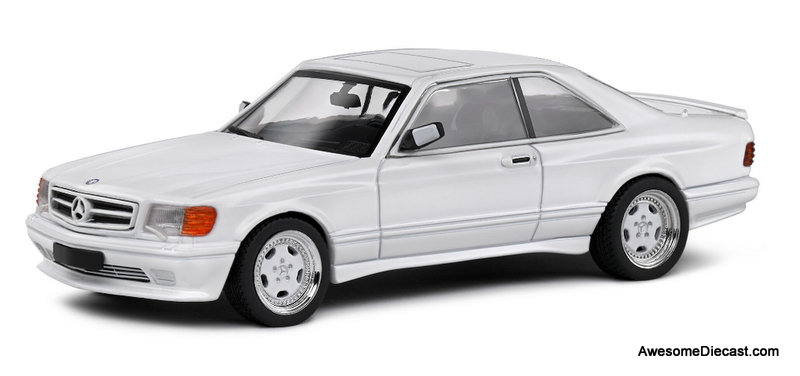 1990 Mercedes Benz 560 SEC AMG Widebody, White 1:43 Diecast Model Car by Solido