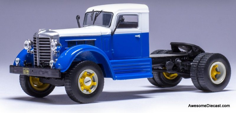 1946 Federal 45M Day Cab Tractor, Blue/White 1:43 Diecast