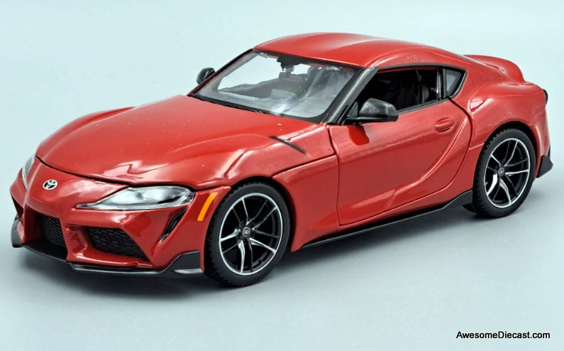 Toyota Supra GR, Red 1:24 Diecast Model Car by Maisto