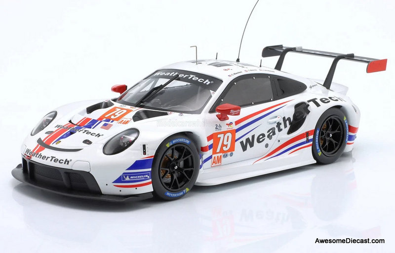 Porsche 911 991 RSR-19 #79 2nd LMGTE AM Class 24h Le Mans 2022 1:18 Diecast Model Car by IXO