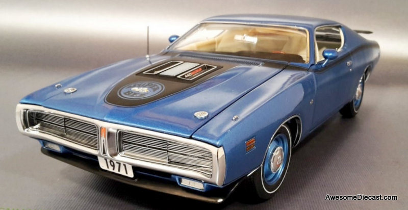 1971 Dodge Charger Super Bee, Metallic Blue 1:18 Diecast Model Car by American Muscle