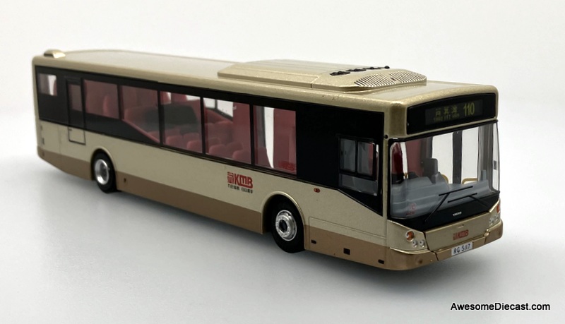 Volvo B7RLE MCV Transit Bus, Gold: KMB (Route 110) 1:64 Diecast Model Bus by 80M Bus Model