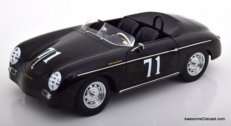 1958 Porsche 356 A Speedster, Black 1:12 Diecast Model Car by KK Scale