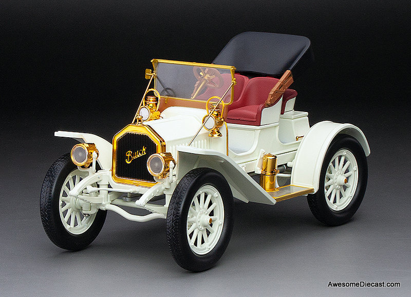 1908 Buick Model 10 Convertible, White 1:18 Diecast Model Car by Sun Star