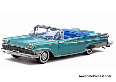 1959 Mercury Parklane Convertible, Neptune Turquoise Metallic 1:18 Diecast Model Car by Sun Star