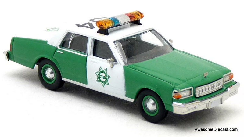 1987 Chevrolet Caprice: San Diego Sheriff 1:87 ABS Plastic Model Car by Brekina