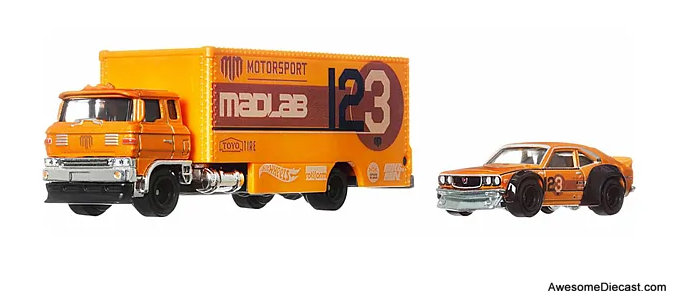 Hot Wheels Premium Mad Mike Mazda RX3 GT & Sakura Sprinter 1:64 Diecast Model Vehicles by Hot Wheels