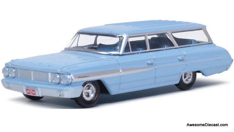 1964 Ford Country Sedan, Skylight Blue 1:87 Diecast Model Car by Oxford Diecast