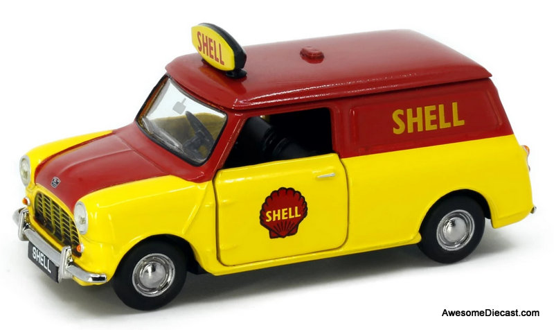 Austin Mini Delivery Van: Shell Oil 1:50 Diecast Model Van by Tiny
