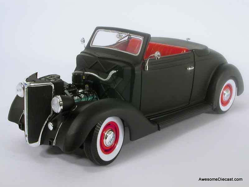 1936 Ford Deluxe Cabriolet Retro Rod, Matte Black 1:18 Diecast