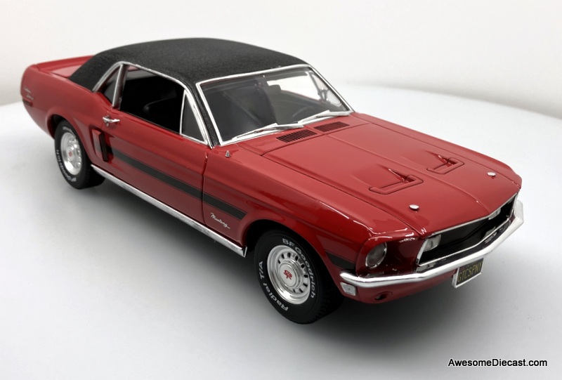 ★良品★1/18 GREENLiGHT 1968 FORD MUSTANG GT RARE!! 1968 Ford Mustang GT California Special Hard Top, Red