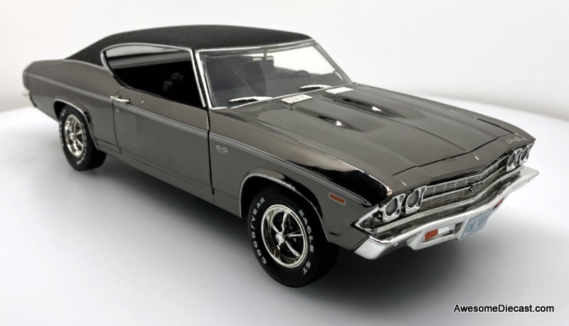 ミニカー 1969 CHEVROLTE CHEVELLE SS 1/18 BIGTIME Jada Bigtime Muscle 1969 Chevy 69 Chevelle SS White & Orange
