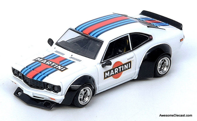 Mazda RX-3 Savanna, White: Martini Racing Livery 1:64 Diecast