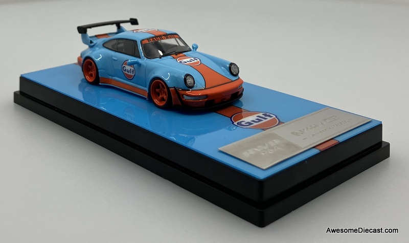 Porsche 993 RWB: Gulf Livery 1:64 Diecast Model Car by Ecode