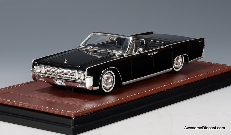 1964 Lincoln Continental Convertible, Black 1:43 Resin Cast Model by GLM
