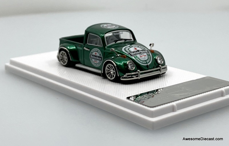 Volkswagen Beetle Pick-Up, Heineken Livery 1:64 Diecast Model Vehicle by Liberty64