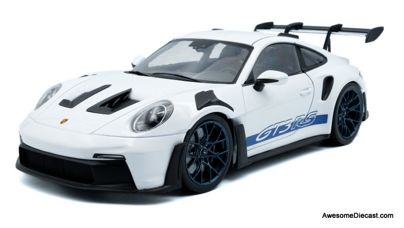2024 Porsche 911 GT3 RS, White 1:18 Diecast Model Car by Solido