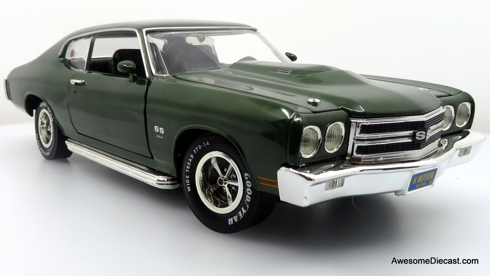 1970 Baldwin Motion Chevrolet Chevelle SS 454, Green 1:18 Diecast Model Car by American Muscle