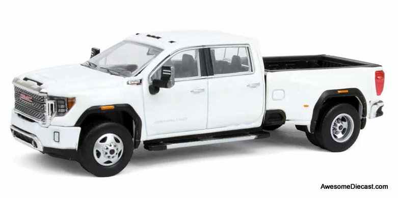 2022 GMC Sierra 3500HD Pro Dually, Summit White 1:64 Diecast