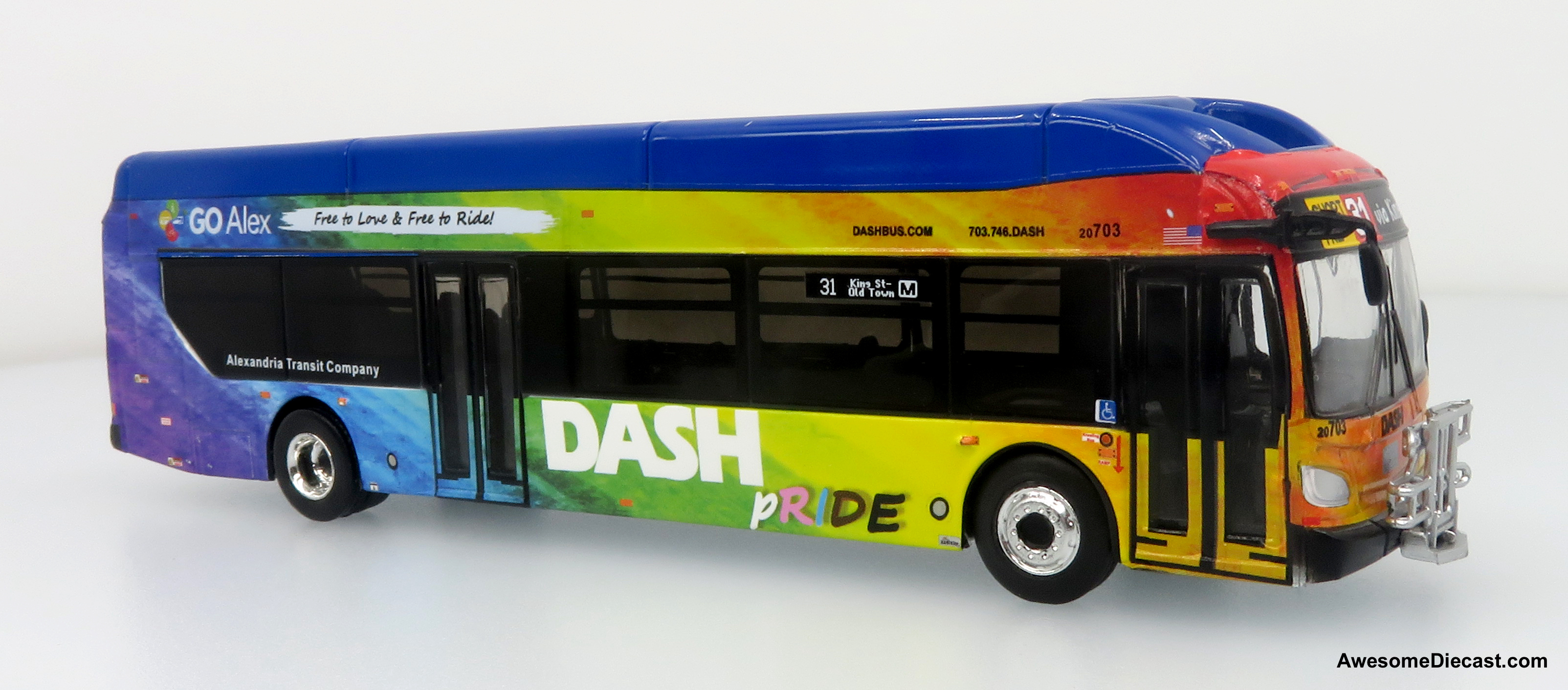 NFI Xcelsior XN40 Transit Bus: DASH Pride Livery 1:87 (HO