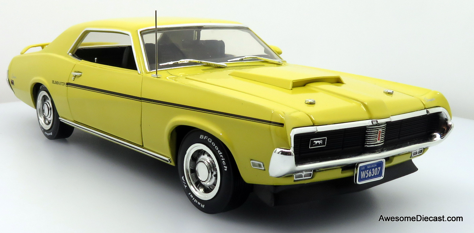 1969 Mercury Cougar Eliminator, Yellow 1:18 Diecast Model