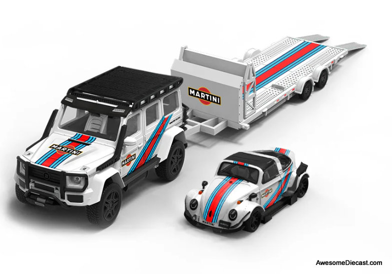 Mercedes Benz G550 & Volkswagen Beetle w/Trailer: Martini Livery 1