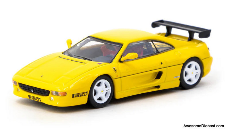 Ferrari F355 Challenge, Yellow 1:64 Diecast Model Car by Tarmac Works